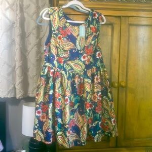 Forever 21 floral cocktail mini dress XXL blue and pink and red and yellow. NWT